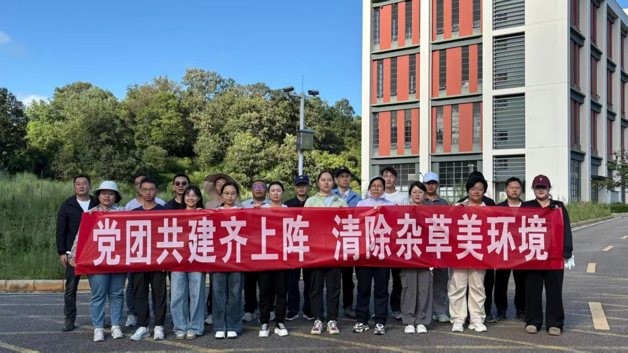 黨團(tuán)共建齊上陣，清除雜草美環(huán)境
